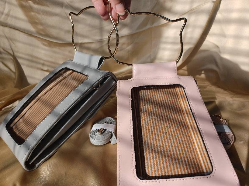 Touch screen cell phone purse