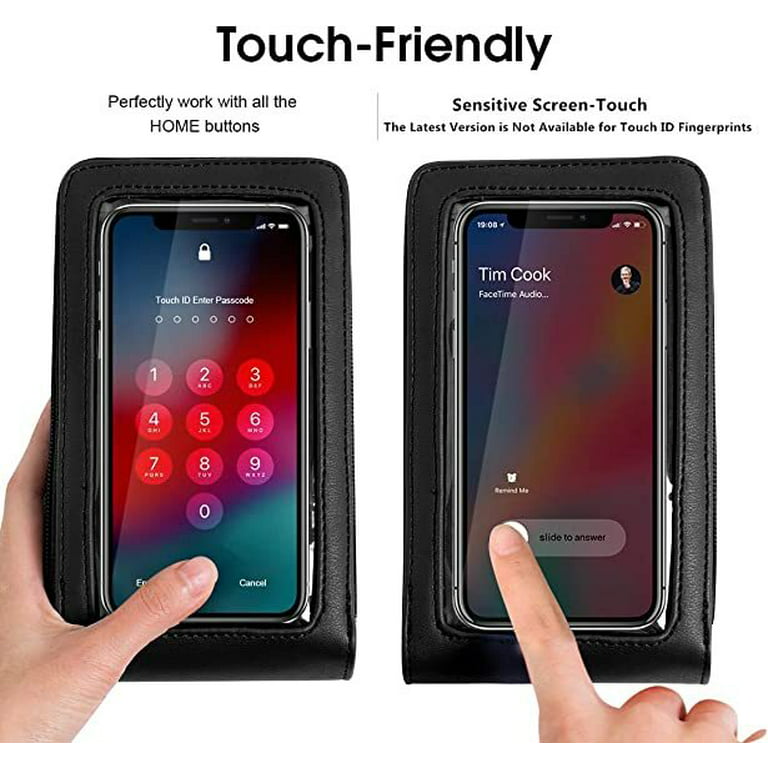 Touch screen cell phone purse